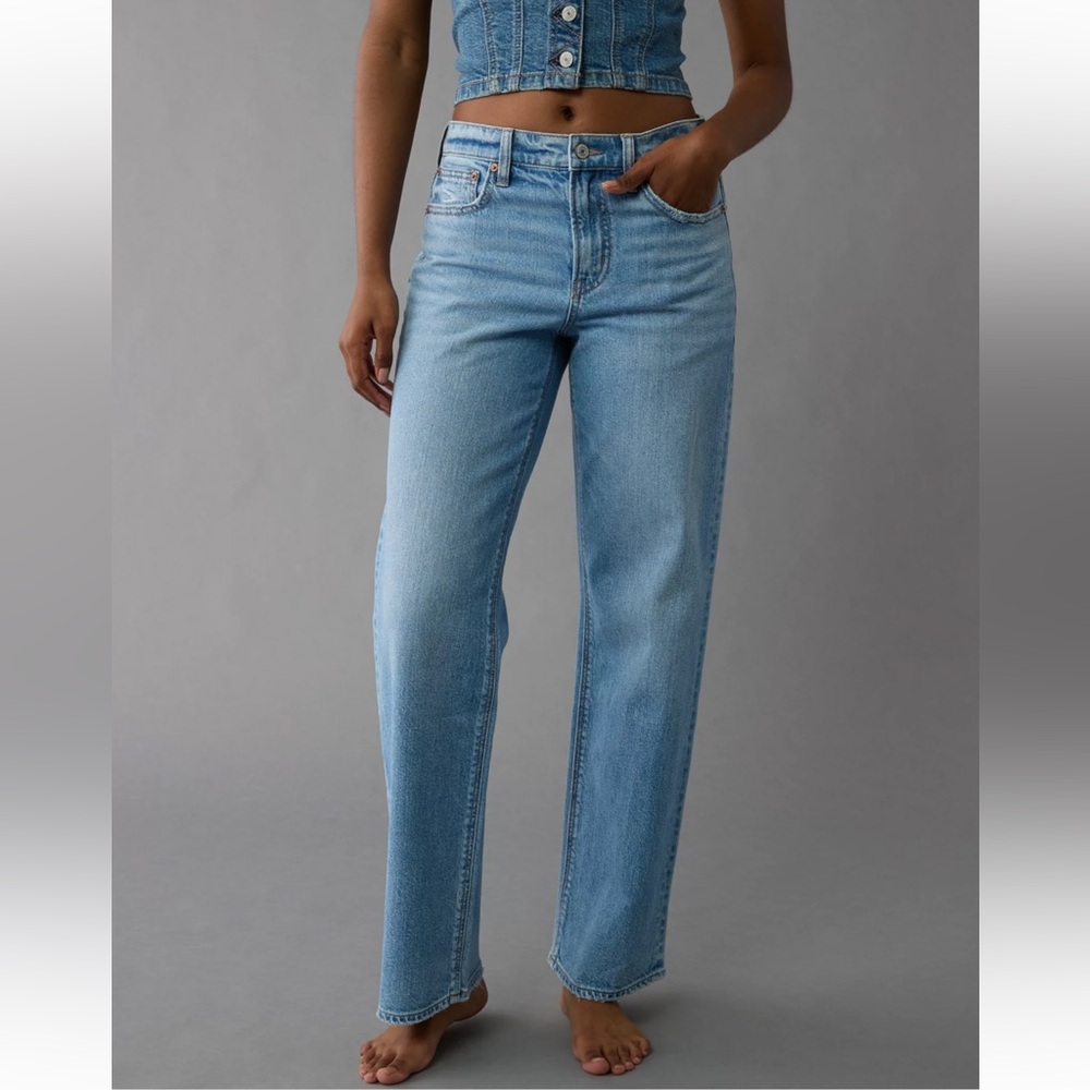 AE American Eagle Stovepipe Straight Jeans Strigid